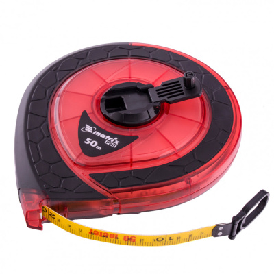 Рулетка геодезическая 50 м х 15 мм, закрытый корпус, фибергласовая лента, двусторонняя шкала, Pro Matrix по ценам производителя в Воронеже с доставкой по всей России