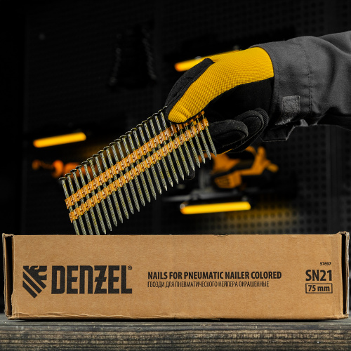 Гвозди для пнев. нейлера (крашен.) длина - 75 мм, диам. - 3,05 мм, 2000 шт. Denzel по ценам производителя в Воронеже с доставкой по всей России