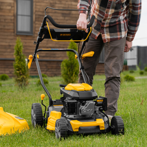 Газонокосилка бензиновая GLD-460SP, 146 куб.см, ширина 46 см, привод 7 уровней, травосборник 50 л Denzel по ценам производителя в Воронеже с доставкой по всей России