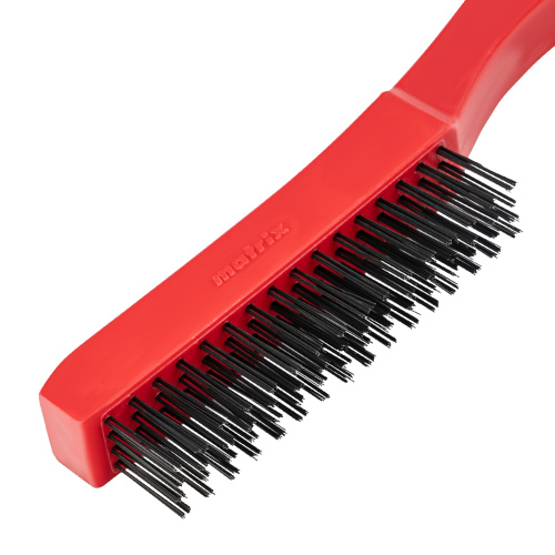 Щетка зачистная четырехрядная, закаленная прямая проволока с пластиковой ручкой Matrix по ценам производителя в Воронеже с доставкой по всей России