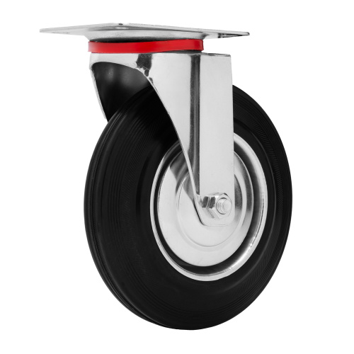 Колесо поворотное D 200 мм, крепление  платформенное Сибртех по ценам производителя в Воронеже с доставкой по всей России