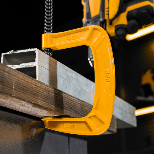 Струбцина G-образная, усиленная, 100 мм Denzel по ценам производителя в Воронеже с доставкой по всей России