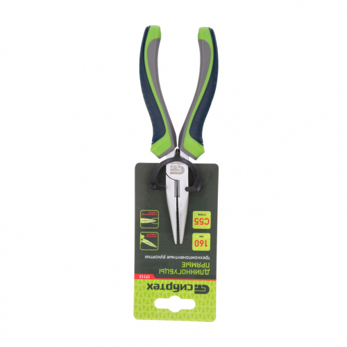 Длинногубцы прямые, 160 мм, трехкомпонентные рукоятки Сибртех по ценам производителя в Воронеже с доставкой по всей России