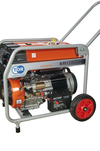 Генератор бензиновый 9,0 кВт 220В 26 л с электростартером и колесами TOR KM13000H по ценам производителя в Воронеже с доставкой по всей России