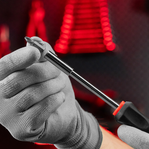 Отвертка с набором бит, 11 шт, Fusion, CrV, трехкомпонентная рукоятка "Anti slip" Matrix по ценам производителя в Воронеже с доставкой по всей России