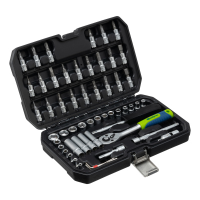 Набор инструментов, 1/4", пластиковый кейс 56 предметов Сибртех по ценам производителя в Воронеже с доставкой по всей России