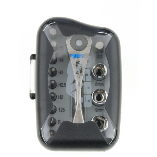 Реверсивная трещотка с набором бит и торцевыми головками, 14 шт Барс по ценам производителя в Воронеже с доставкой по всей России