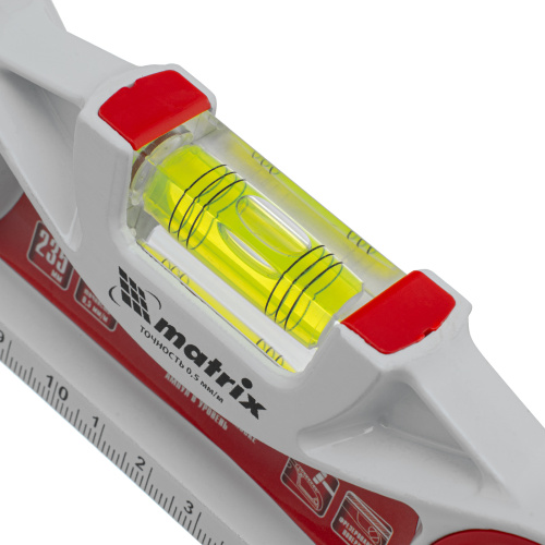 Уровень алюминиевый литой, фрезерованный, 3 глазка, две ударные площадки, 235 мм Matrix по ценам производителя в Воронеже с доставкой по всей России