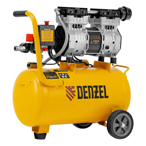 Компрессор DLS950/24 безмаслянный малошумный 950 Вт, 165 л/мин, ресивер 24 л Denzel по ценам производителя в Воронеже с доставкой по всей России