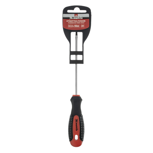Отвертка Fusion, SL3 х 100 мм, CrV, трехкомпонентная рукоятка "Anti slip" Matrix по ценам производителя в Воронеже с доставкой по всей России