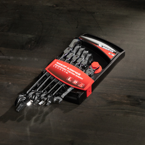 Набор ключей комбинированных, трещеточных шарнирных 6 шт Matrix по ценам производителя в Воронеже с доставкой по всей России