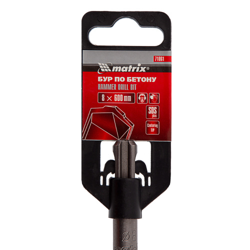 Бур по бетону, 8 x 600 мм, SDS Plus Matrix по ценам производителя в Воронеже с доставкой по всей России