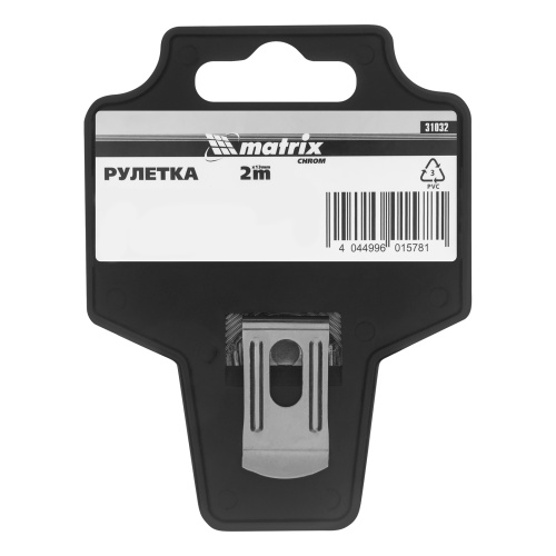 Рулетка Chrom,2 м x 13 мм,хромированный корпус Matrix по ценам производителя в Воронеже с доставкой по всей России