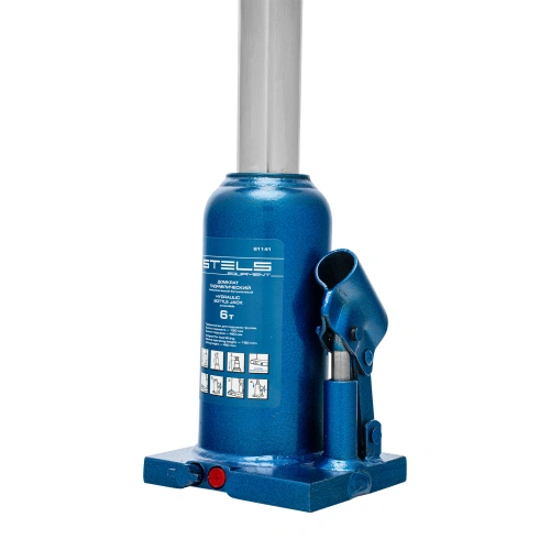 Домкрат гидравлический бутылочный телескопический, 6 т, h подъема 190-480 мм Stels по ценам производителя в Воронеже с доставкой по всей России