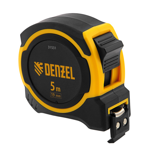 Рулетка 5м х 19мм, двухкомп. корпус, магнитный обрезиненный зацеп Denzel по ценам производителя в Воронеже с доставкой по всей России