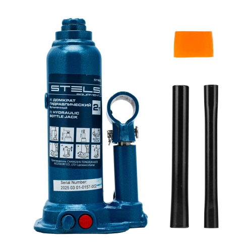 Домкрат гидравлический бутылочный, 2 т, h подъема 178-338 мм Stels по ценам производителя в Воронеже с доставкой по всей России