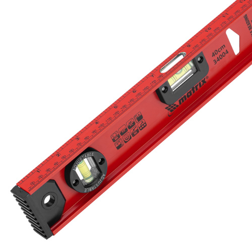 Уровень алюминиевый "Рельс", 400 мм, 3 глазка, усиленный Matrix по ценам производителя в Воронеже с доставкой по всей России