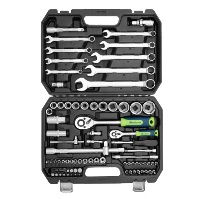 Набор инструментов, 1/2", 1/4", пластиковый кейс, 82 предмета Сибртех по ценам производителя в Воронеже с доставкой по всей России