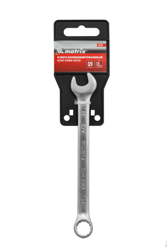 Ключ комбинированный, 11 мм, CrV, матовый хром Matrix по ценам производителя в Воронеже с доставкой по всей России