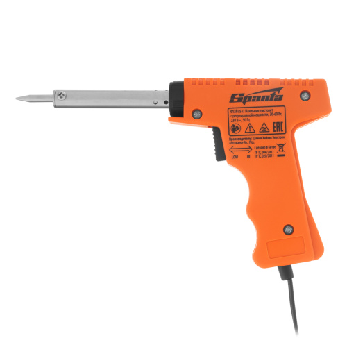 Паяльник-пистолет с регулировкой мощности 30-60 Вт, 220 В Sparta по ценам производителя в Воронеже с доставкой по всей России