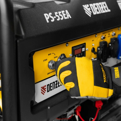 Генератор бензиновый PS 55 EA, 5.5 кВт, 230 В, 25 л, коннектор автоматики, электростартер Denzel по ценам производителя в Воронеже с доставкой по всей России