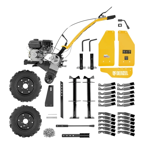 Мотоблок DPT-170S, 7 л.с., ремен.сцеп, фрез 3х4, ШОМ, передачи 2В/1Н Denzel по ценам производителя в Воронеже с доставкой по всей России