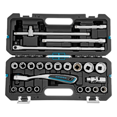 Набор инструментов, 1/2", CrV, 120 зубьев, 24 предмета Gross по ценам производителя в Воронеже с доставкой по всей России