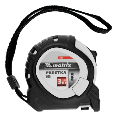 Рулетка Neon,3 м x 16 мм,обрезиненный корпус,3 фиксации,Pro Matrix по ценам производителя в Воронеже с доставкой по всей России