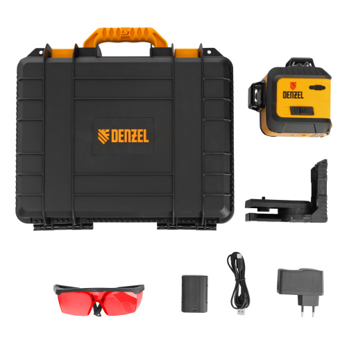 Лазерный уровень мультипризменный LX 360-3 Red, 30 м, 635 нм, аккумулятор Li 2800 мАч, резьба 5/8" Denzel по ценам производителя в Воронеже с доставкой по всей России