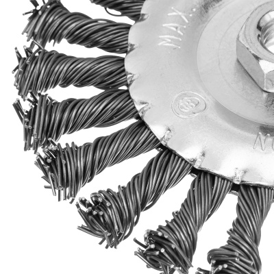 Щетка для УШМ 125 мм, М14, плоская, крученая проволока 0.8 мм Matrix по ценам производителя в Воронеже с доставкой по всей России