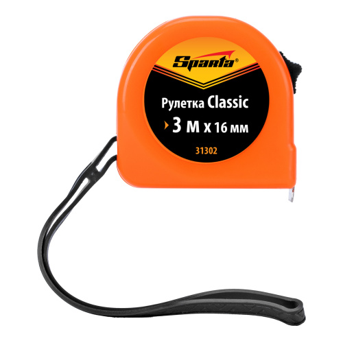 Рулетка Classic,3 м х 16 мм,пластиковый корпус Sparta по ценам производителя в Воронеже с доставкой по всей России