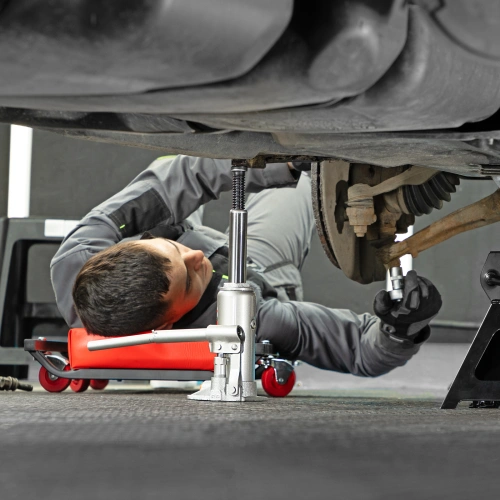 Домкрат гидравлический бутылочный, 4 т, h подъема 194-372 мм, в пластиковом кейсе Matrix по ценам производителя в Воронеже с доставкой по всей России