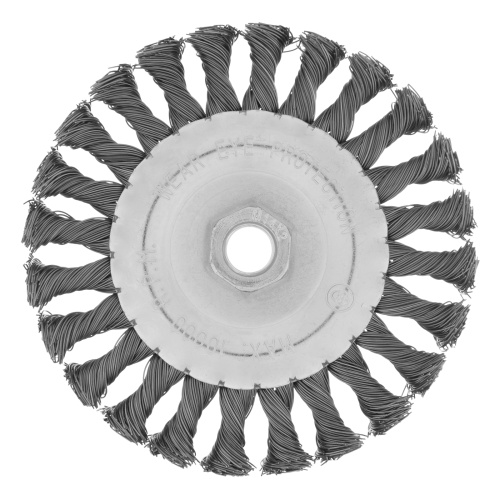 Щетка для УШМ 125 мм, М14, плоская, крученая проволока 0.5 мм Matrix по ценам производителя в Воронеже с доставкой по всей России