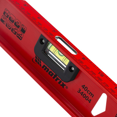 Уровень алюминиевый "Рельс", 400 мм, 3 глазка, усиленный Matrix по ценам производителя в Воронеже с доставкой по всей России