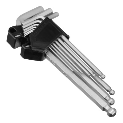 Набор ключей имбусовых, HEX, 1,5-10 мм, CrV, 9 шт., удлиненные, с шаром Сибртех по ценам производителя в Воронеже с доставкой по всей России