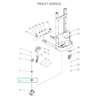 Опорный подшипник для штабелеров  для штабелеров SDR 1-1,2 т, SDR1635 (7212,30212) по ценам производителя в Воронеже с доставкой по всей России