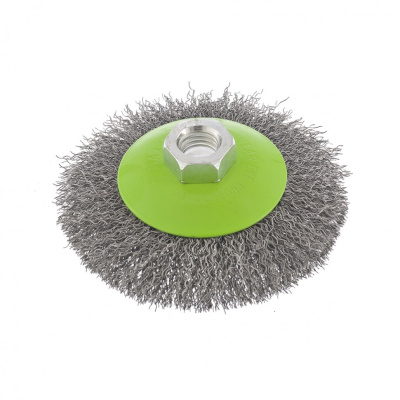 Щетка для УШМ, 100 мм, М14, "тарелка", витая проволока Сибртех по ценам производителя в Воронеже с доставкой по всей России