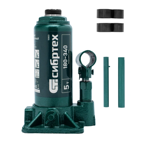 Домкрат гидравлический бутылочный, 5 т, 180-340 мм Сибртех по ценам производителя в Воронеже с доставкой по всей России