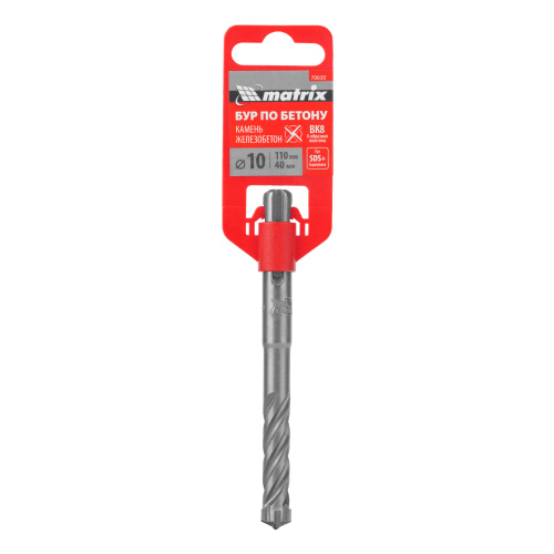 Бур по бетону, 10 x 110 мм, SDS Plus c крестовой пластиной Matrix по ценам производителя в Воронеже с доставкой по всей России