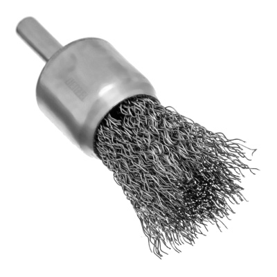 Набор щеток для дрели, 2 Плоские 50-75мм, 3 Чашки 25-50-75мм, шпилька,  нерж.вит. проволока Denzel по ценам производителя в Воронеже с доставкой по всей России