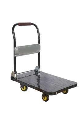 Тележка платформенная 600 кг TOR PH600 (720х470) со складной ручкой (пластиковые колеса 100 мм) по ценам производителя в Воронеже с доставкой по всей России