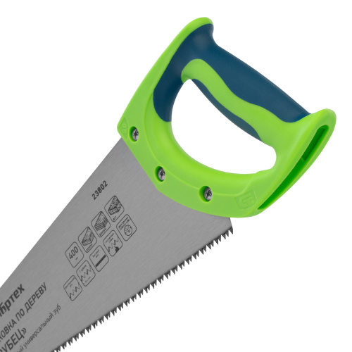 Ножовка по дереву "Зубец", 400 мм, 7-8 TPI, каленый зуб 2D, двухкомпонентная рукоятка Сибртех по ценам производителя в Воронеже с доставкой по всей России