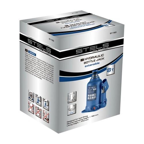 Домкрат гидравлический бутылочный телескопический, 8 т, подъем 180-410 мм Stels по ценам производителя в Воронеже с доставкой по всей России