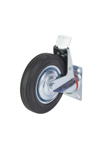 Колесо поворотное резина SCb 80 200 мм с тормозом (F) по ценам производителя в Воронеже с доставкой по всей России
