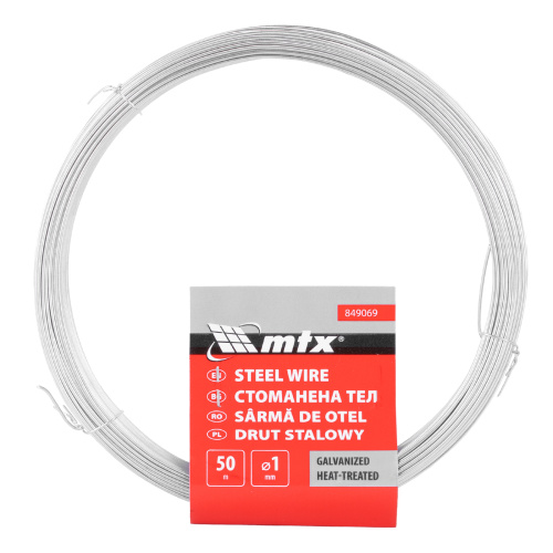 Проволока стальная 50 м, оцинкованная, термообработанная 1 мм Сибртех по ценам производителя в Воронеже с доставкой по всей России