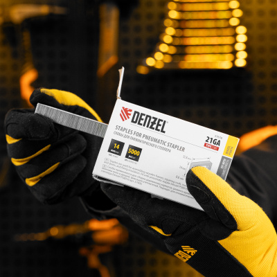 Скобы 21GA для пнев. степл., 14мм, шир. - 0,95мм, тол. - 0,6мм, шир. скобы - 12,8мм, 5000шт Denzel по ценам производителя в Воронеже с доставкой по всей России