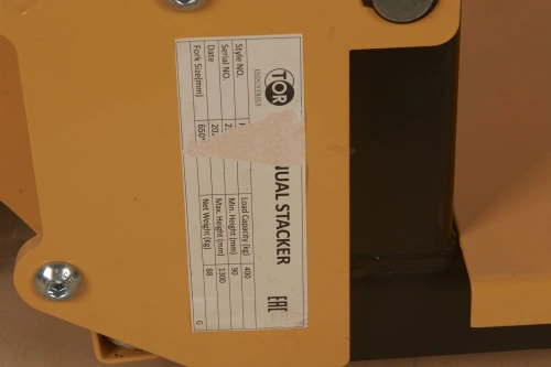 Штабелер гидравлический 0,4 т 1,3 м TOR PJ4130 облегченный по ценам производителя в Воронеже с доставкой по всей России