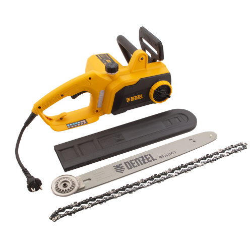 Пила цепная электрическая EDS-2000P, 2 кВт,поперечная, шина 40 см, шаг 3/8, паз 1.3 мм, 57 звеньев Denzel по ценам производителя в Воронеже с доставкой по всей России