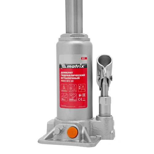 Домкрат гидравлический бутылочный, 3 т, h подъема 178-343 мм, в пластиковом кейсе Matrix по ценам производителя в Воронеже с доставкой по всей России