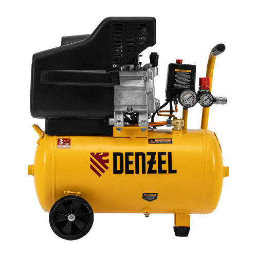 Компрессор воздушный DC1500/24, прямой привод, 1.5 кВт, 24 литра, 220 л/мин Denzel по ценам производителя в Воронеже с доставкой по всей России